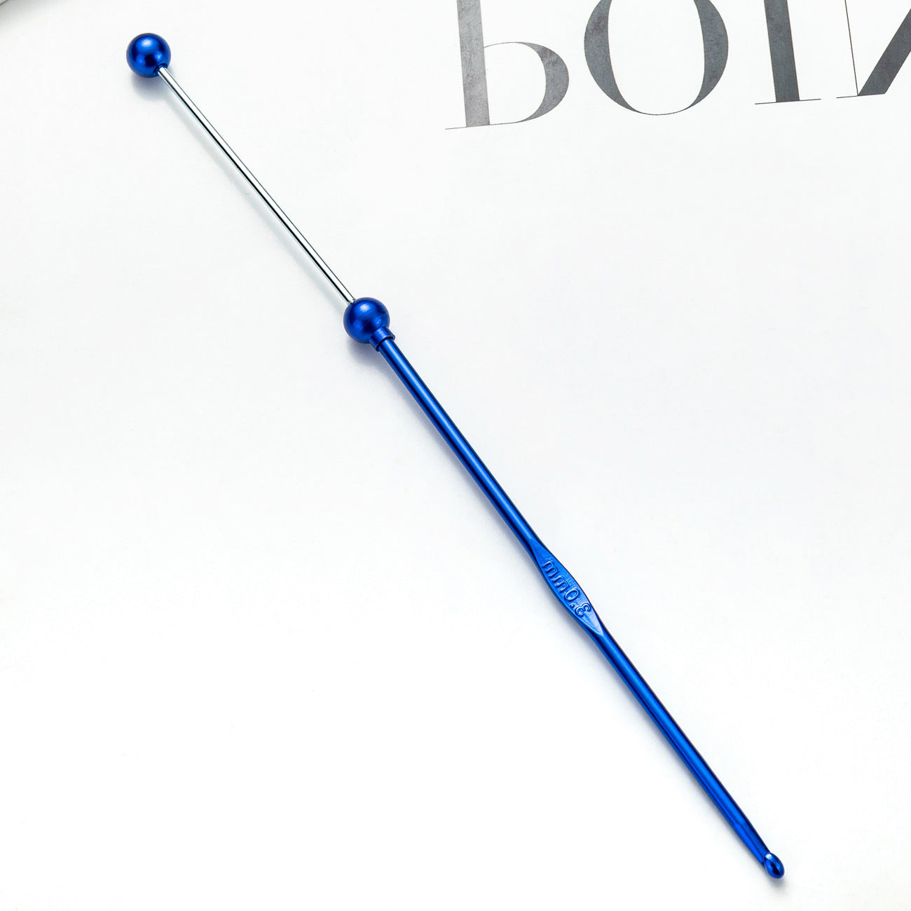 Wholesale 3mm Single Head Knitting Crochet Beaded Metal Crochet Sweater Wool Needle